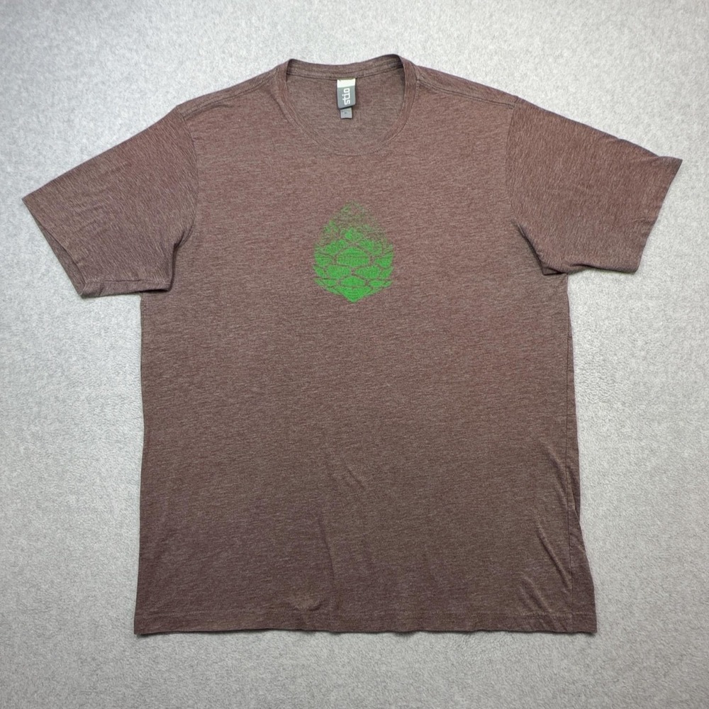 Stio Graphic T Shirt Mens XL Burgundy Heather Polyester Cotton Crew Neck Outdoor
